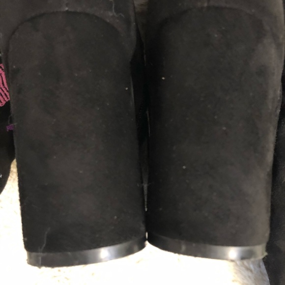 Carlos Santana embroidered faux black suede over the knee boots size 7 - Picture 4 of 5